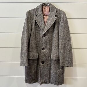 Vintage made in Canada Coronet wool blend lined herringbone jacket